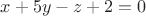 $x+5y-z+2=0$