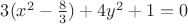 $3(x^2-\frac{8}{3})+4y^2+1=0$