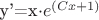 {y'}={x}\cdot{e^{(Cx+1)}}