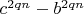 $c^{2qn}-b^{2qn}$
