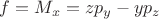 $f=M_x=zp_y-yp_z$