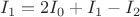 $$I_1=2I_0+I_1-I_2$$