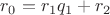 $r_0=r_1q_1+r_2$