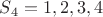$ S_4 = {1,2,3,4}$