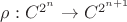 $\rho:C^{2^n}\to C^{2^{n+1}}$