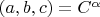 $(a,b,c)=C^\alpha$