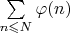 $\sum\limits_{n\leqslant N}\varphi(n)$