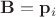 $\mathbf B = \mathbf p_i$