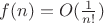 $f(n)=O(\frac{1}{n!})$