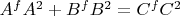 $A^fA^2 + B^fB^2 = C^fC^2$