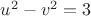 $u^2-v^2=3$