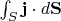 $\int_S \mathbf{j}\cdot d\mathbf{S}$