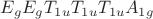 $E_g E_g T_{1u} T_{1u} T_{1u}  A_{1g}$