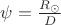 $\psi=\frac{R_{\odot}}{D}$