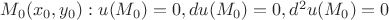 $M_0(x_0,y_0) выполнены следующие условия:  u(M_0) = 0, du(M_0) =0, d^2u(M_0) =0$