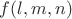 $f(l,m,n)$