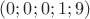 $(0;0;0;1;9)$