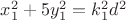 $x_1^2+5y_1^2 = k_1^2d^2$ $x_1^2+5y_1^2 = k_1^2d^2$