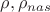 $ \rho, \rho_{nas} $