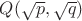 $Q (\sqrt{p}, \sqrt{q})$