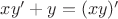 $xy'+y=(xy)'$