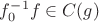 $f_0^{-1}f \in C(g)$