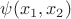 $\psi(x_1, x_2)$
