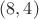 $(8,4)$