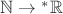 $ \mathbb N\to{}^*\mathbb R$