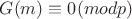 $G(m)\equiv 0(modp)$