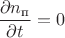 $\dfrac{\partial n_{\text{п}}}{\partial t}=0$