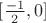 $[\frac{-1}{2},0]$