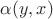 $\alpha(y,x)$
