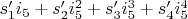 $s'_1 i_5+s'_2 i_5^2+s'_3 i_5^3+s'_4 i_5^4$
