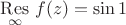 $\mathop{\mathrm{Res}}\limits_{\infty}\,f(z)=\sin 1$
