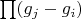 $\prod (g_j-g_i)$