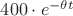 $400\cdot e^{-\theta t}$