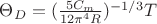 $\Theta_{D}=(\frac{5C_{m}}{12\pi^{4}R})^{-1/3}T$