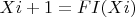 $Xi+1=FI(Xi)$