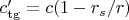 $c_{\tg}'=c(1-r_s/r)$