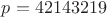 $p=42143219$