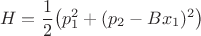 $$H= \frac{1}{2} \bigl( p_1^2 + (p_2-Bx_1)^2\bigr)$$ $$H= \frac{1}{2} \bigl( p_1^2 + (p_2-Bx_1)^2\bigr)$$