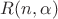 $R(n,\alpha)$