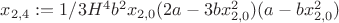 $x_{2,4} := 1/3H^4b^2x_{2,0}(2a-3bx_{2,0}^2)(a-bx_{2,0}^2)$