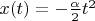 $x(t)=-\frac{\alpha}{2}t^2$