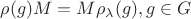 $\rho(g)M=M\rho_\lambda(g), g\in G$