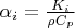 $\alpha_i=\frac {K_i} {\rho C_p}$