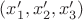 $(x_1',x_2',x_3')$