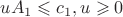 $uA_{1} \leqslant c_{1}, u \geqslant 0$