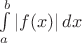 $\int\limits_a^b|f(x)|\,dx$